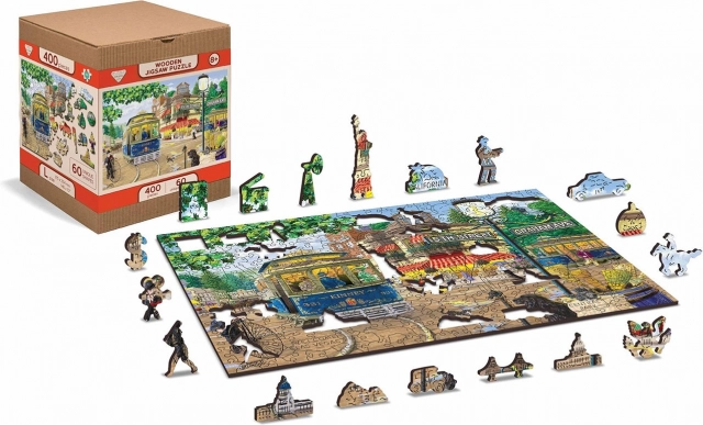 Holzpuzzle WOODEN CITY Viktorianische Straße 2-in-1, 400 Teile