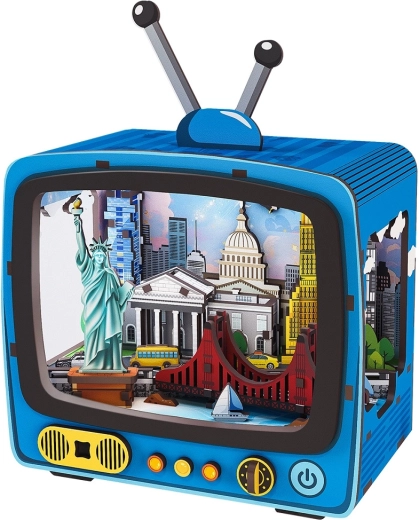 2Kids Toys 3D Holzbausatz Retro-TV New York