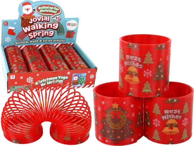 Kultige rote Feder mit Weihnachtsmotiv 6 cm