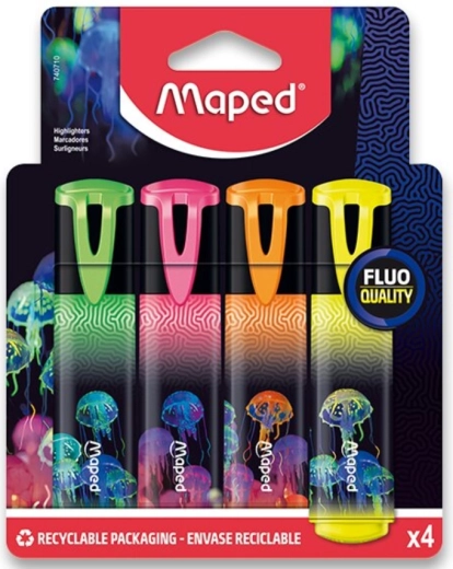 Maped Deepsea Paradise Textmarker, Set mit 4 Stück