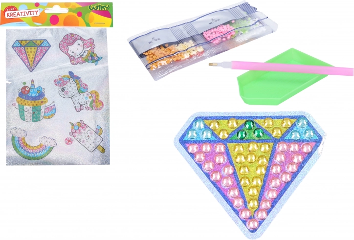 Kreativset Diamantaufkleber mit Steinchen MIX