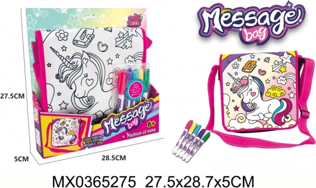 Ausmal-Tasche Message