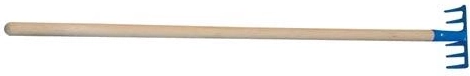 Kinder-Stahlrechen mit Holzstiel 10 cm