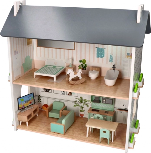 Holzpuppenhaus Angenehm