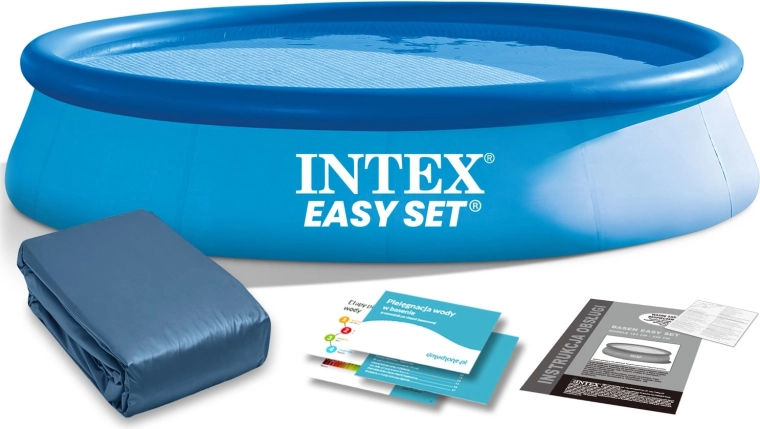 Garten-Aufstellpool 366 × 76 cm mit Abdeckplane INTEX