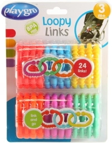 Playgro Verbindungsringe für Babys, Set mit 24 Stück