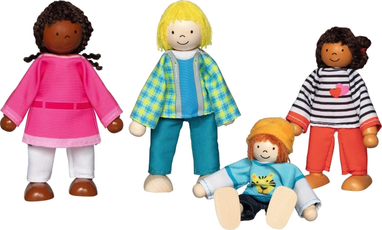 Goki flexible Holzfiguren – interkulturelle Familie