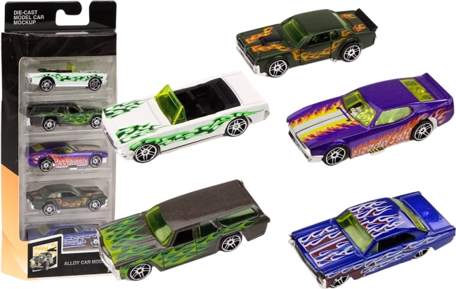 Satz Metallautos 1:64, 5 Stück