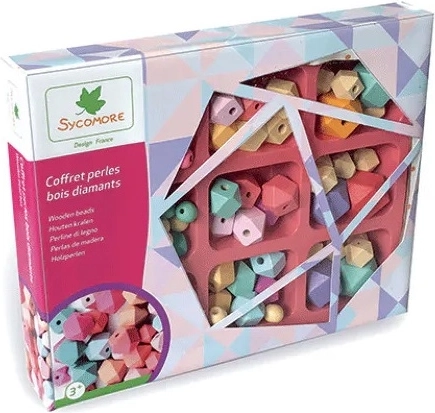 Holzperlen im Box – Diamant