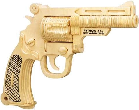 Woodcraft 3D-Holzpuzzle Pistole S&W, 106 Teile
