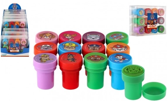 Selbstfärbende Stempel für Kinder PAW PATROL – Set mit 12 Stück in Kunststoffbox