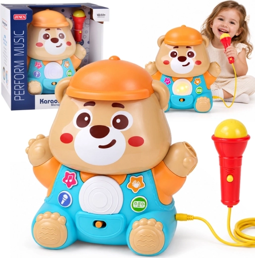 Interaktiver Karaoke-Teddybär mit Mikrofon