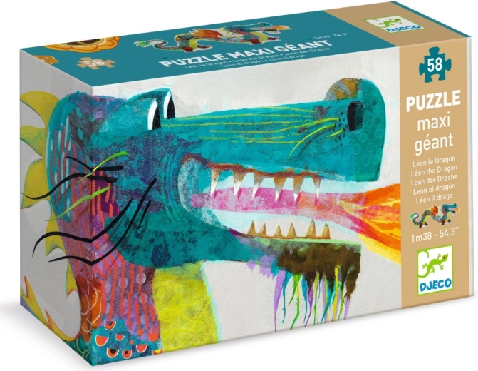 Djeco großes Drachenpuzzle, 58 Teile