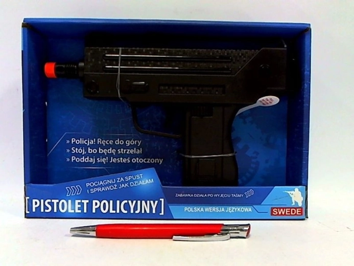 Kinderpistole mit Geräuschen auf Polnisch