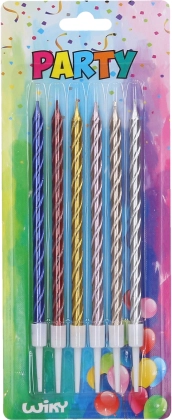 Bunte Kerzen mit Halterungen