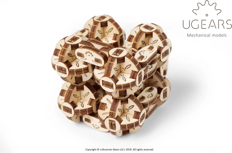 Ugears 3D mechanisches Holzpuzzle Flexi-Würfel