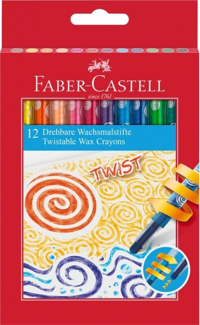 Faber-Castell Wachsmalkreide Twist 12 Farben