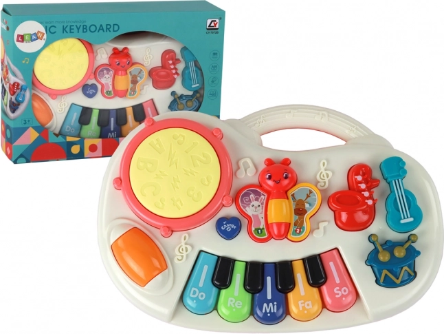 Bildungspianino für Kinder mit Schmetterlingen