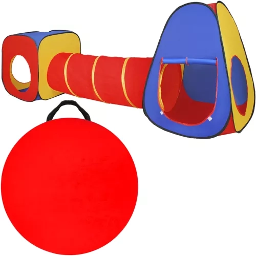 Kinder Spielzelt 3 in 1 Tipi + Tunnel + Häuschen