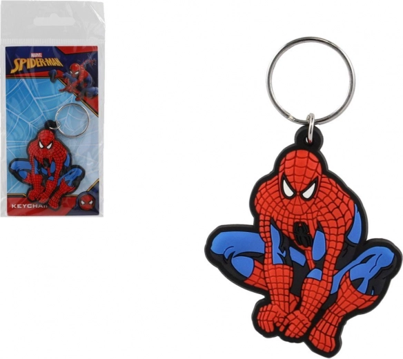 Gummi-Schlüsselanhänger MARVEL SPIDER-MAN, sitzende Figur, 6 cm