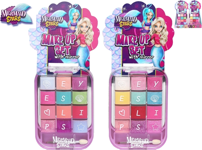 Kinder-Make-up-Palette mit Spiegel Mermaid Stars