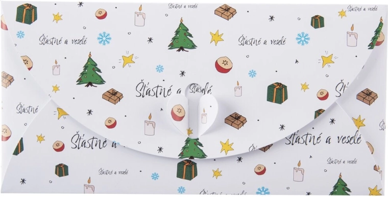 Papier-Weihnachtsumschlag „Frohe Weihnachten“ (CZ/SK)