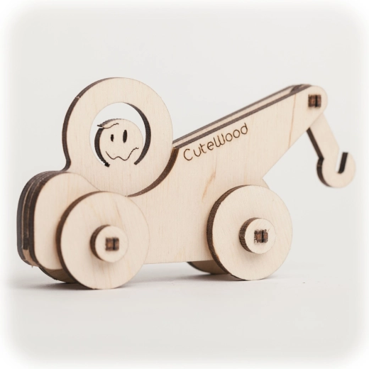 CuteWood Holz-3D-Puzzle Abschleppwagen