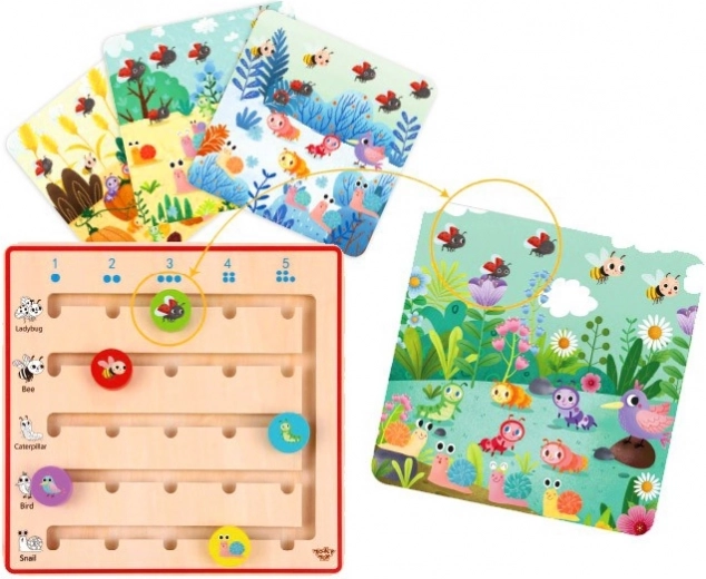 Tooky Toy Holzspiel Lernen der Tierzählung