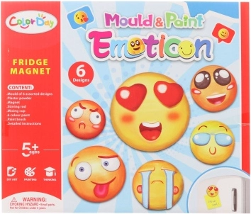 Herstellung von Gipsmagneten Smileys