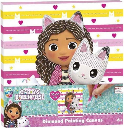 Diamant-Mosaik Gabby’s Dollhouse – Katzenhaus 30 × 30 cm