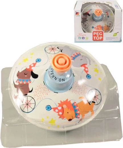 Metallkreisel für Kinder mit Tiermotiven, 11 cm