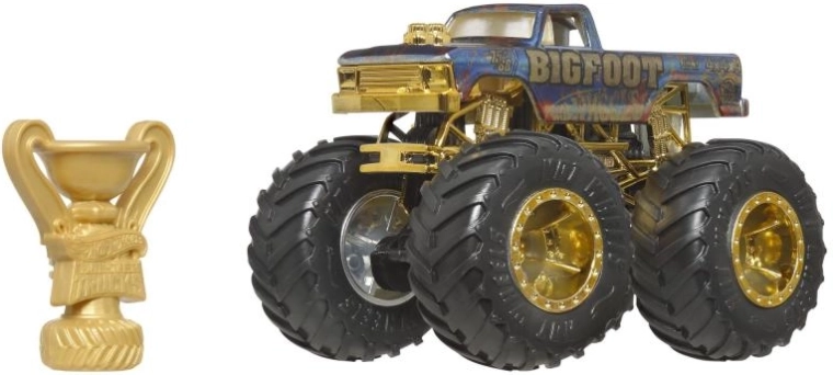 Hot Wheels Monster Trucks Trophy Champions – Sammleredition BIGFOOT 1:64 mit Trophäe