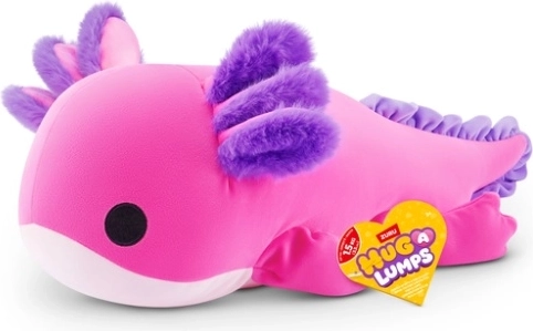 ZURU Hug a Lumps Plüsch-Axolotl, mittelgroß