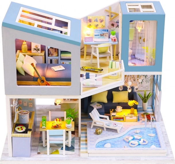 2Kids Toys Miniaturhaus – Villa – Blau