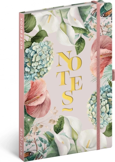 NOTIQUE Liniertes Notizbuch Lilie 13 × 21 cm