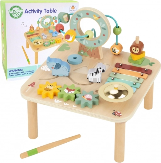 Holziger Musik-Lernspieltisch 5-in-1 WOOPIE GREEN