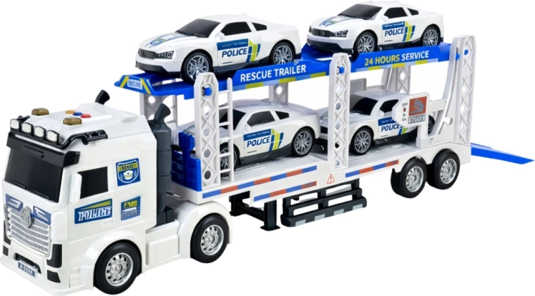 Zweistockiger Transporter für Polizeifahrzeuge