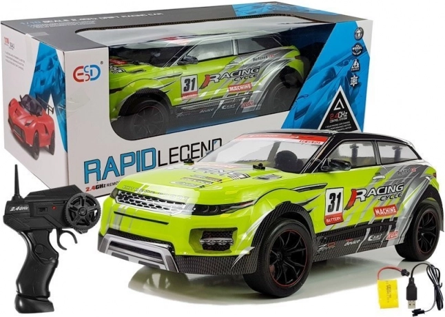 Grünes RC-Rennauto 1:10