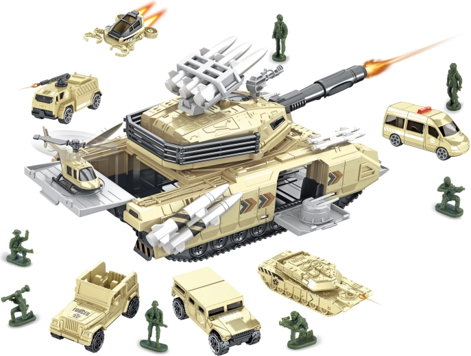 Militärstation mit Panzer