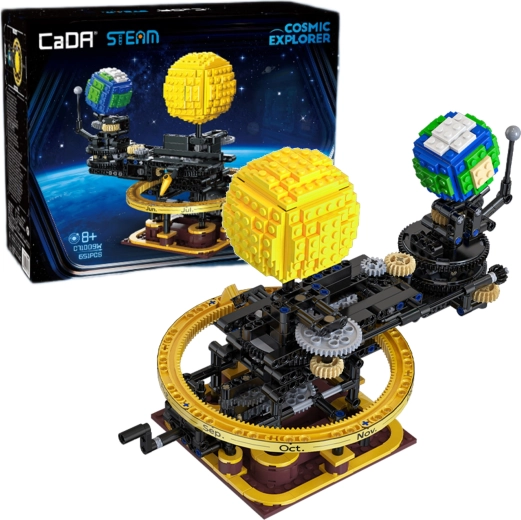 CaDA Master mechanisches Modell des Sonnensystems – Sonne, Erde und Mond - 1 Stück