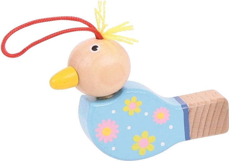 Bunte Holzpfeife Vögelchen – blau