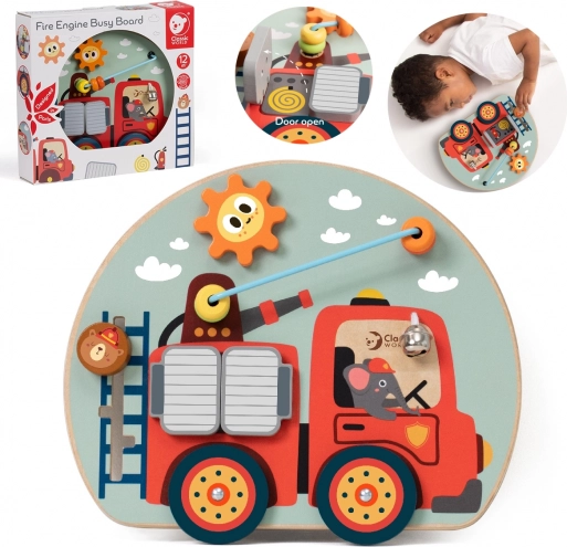 CLASSIC WORLD multifunktionale Motoriktafel 6-in-1 Feuerwehr