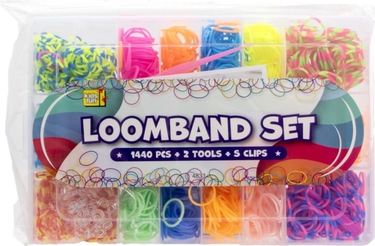 Loom-Gummibänder-Set zum Flechten von Armbändern – 1440 Stück im Koffer