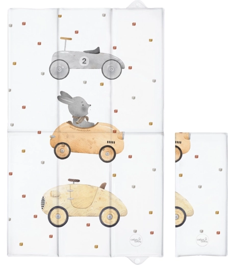 Ceba Baby Reise-Wickelunterlage basic bunny driver 80 × 50 cm - 1 Stück