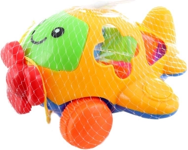 Ziehflugzeug mit Steckspiel und Zahlen