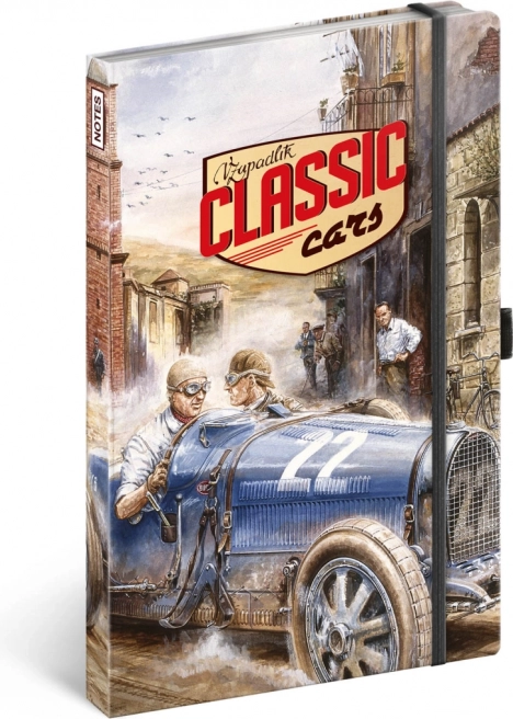 Notique liniertes Notizbuch Classic Cars von Václav Zapadlík 13 × 21 cm