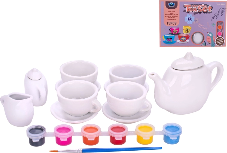 Kreativset zum Bemalen eines Teeservices für Kinder