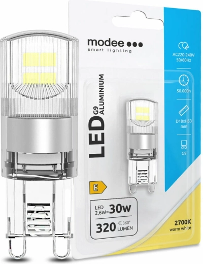 LED-Lampe G9 2,6 W Warmweiß Aluminium MODEE