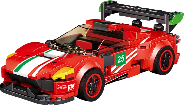 Bausatz rotes Auto 16,5 cm – 1 Stück