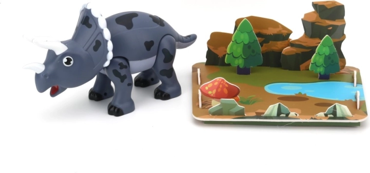 Realistischer Triceratops mit freundlichem Ausdruck